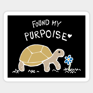 Found My Purpoise Tortoise (White) Sticker